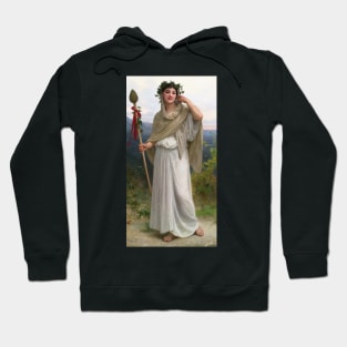 Pretresse De Bacchus by William-Adolphe Bouguereau Hoodie